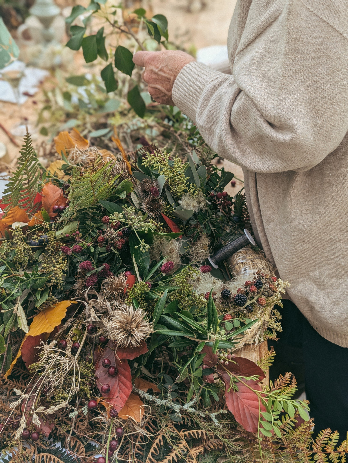 Autumn Foraged Wreath Making
