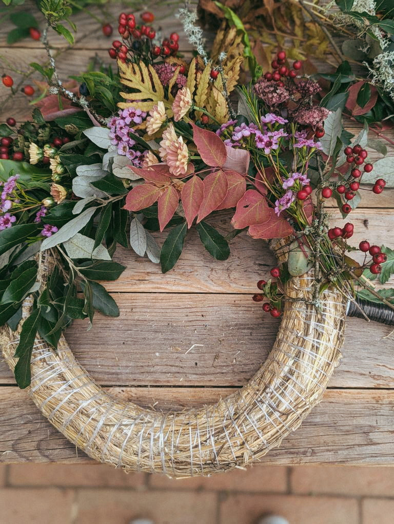 Autumn Foraged Wreath Making